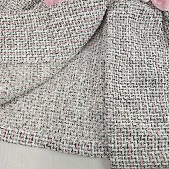 Blueberi Boulevard Pink, White, Silver Tweed Coat / Jacket Size 24M boutique - Picture 5 of 6